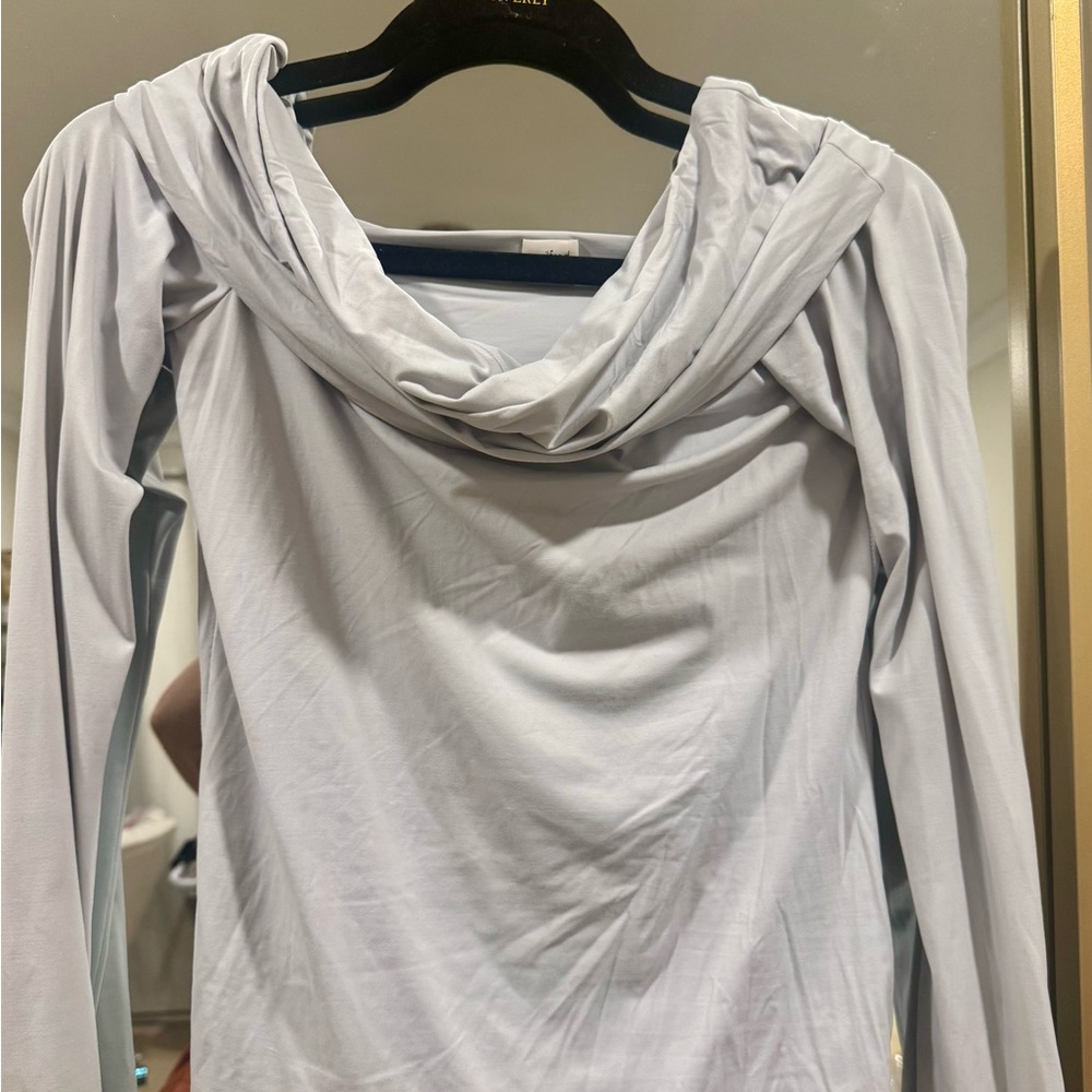 Aritzia Wilfred Carole Draped Long Sleeve Top